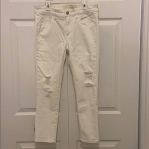 American Eagle Ripped White Jeans